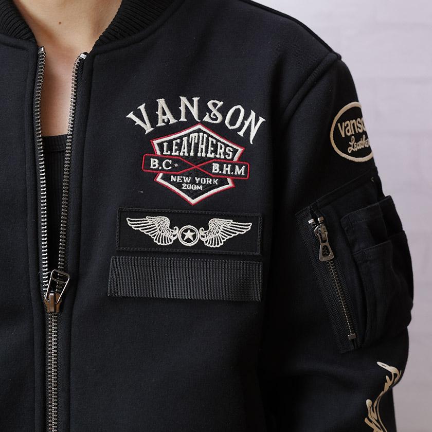 VANSON (バンソン) ボンディング MA-1 ジャケット アウター 裏フリース