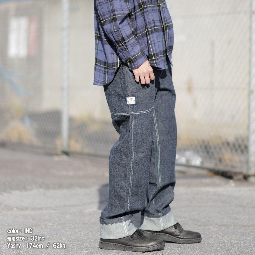 児島ジーンズ ワイドパンツ ミトン パンツ メンズ ジーンズ サイド