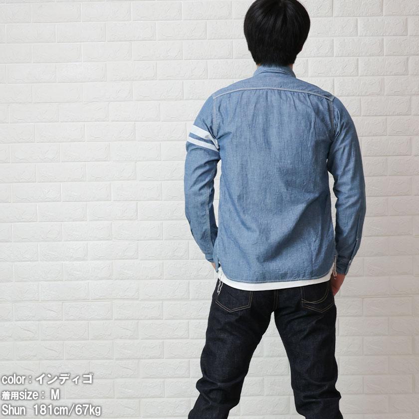 桃太郎ジーンズ（MOMOTARO JEANS） 長袖 シャツ シャンブレー ワーク