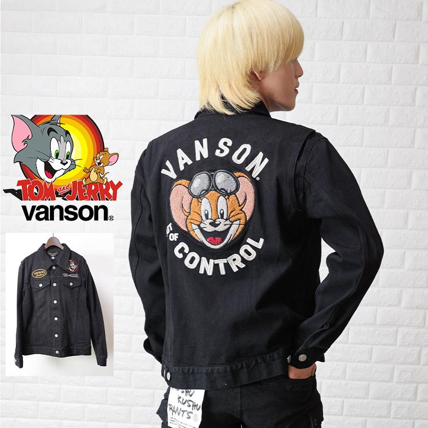 VANSON バンソン ジャケット デニム ジップ ブラックデニム tjv-2406 