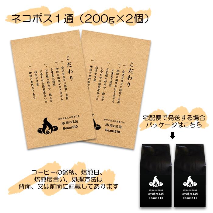 コーヒー豆 お試しセット 200g×2種/生豆時 ネコポス 送料無料 酸味 苦味 コク ビター マイルド 美味しい コーヒー おいしい ブラック アイス 珈琲 生豆 焙煎｜beans510｜04