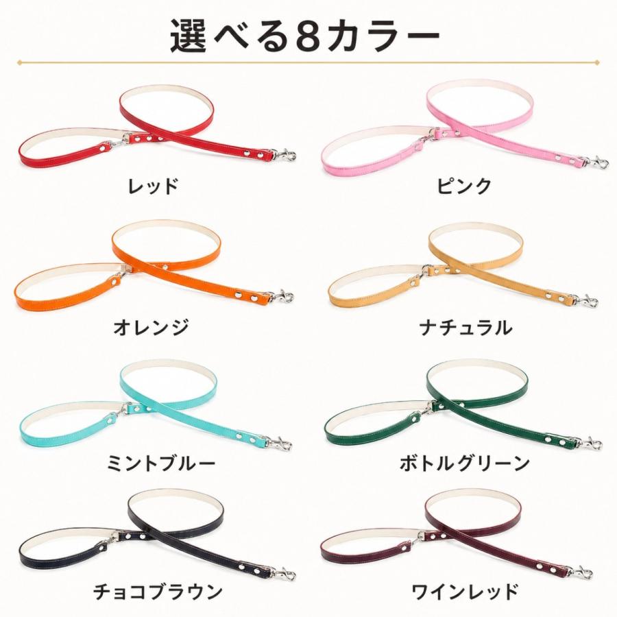 犬用リード 本革 牛ヌメ革 120cm カフェスタイルリード 2層構造 日本製