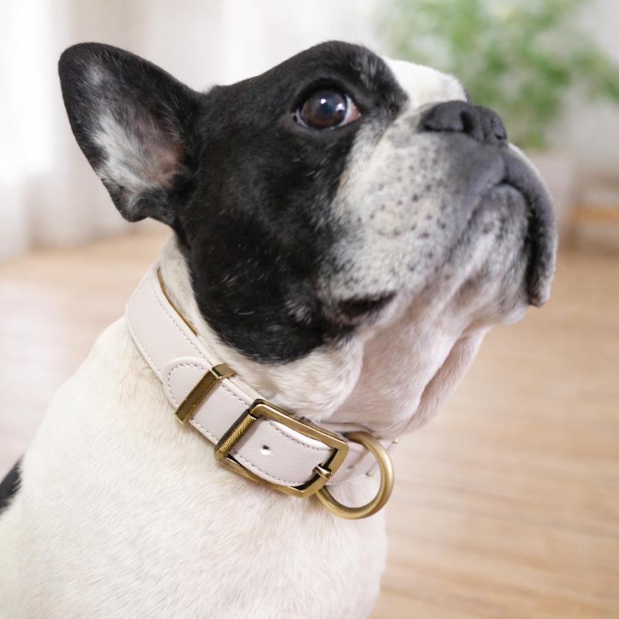 犬用首輪 レザーベルト 毛が挟まりにくい レザー ベルトタイプ