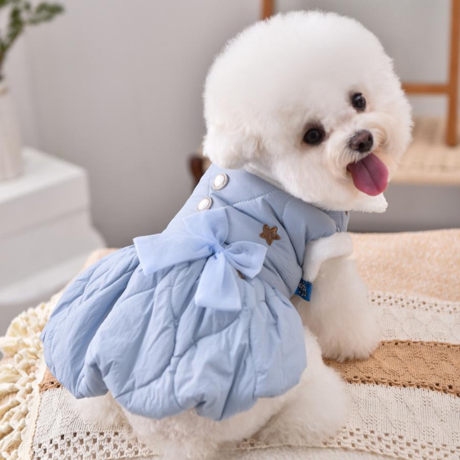 新商品 犬服 ドッグウェア 秋冬 防寒 裏起毛 ワンピース 小型犬 中型犬