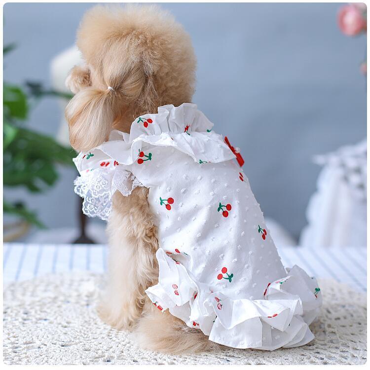 犬 ワンピース おしゃれ インナー カットソー ドッグウェア フラワーガーリー ブランド 中型犬 可愛い 夏 小型犬 春 春夏 服 洋服 犬の服 犬服 猫 高級 今季ブランド カットソー