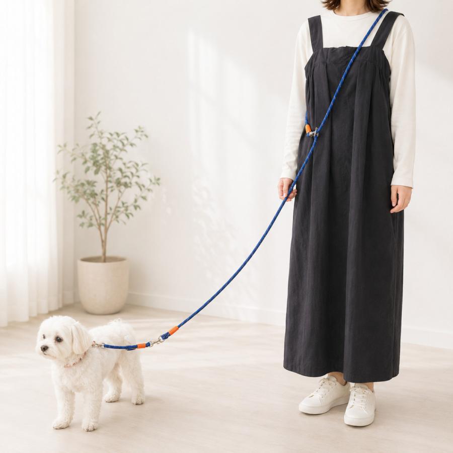 犬用ショルダーリード 3WAY ハンズフリー 肩掛け 腰巻き 手持ち ナイロン 小型犬 中型犬 大型犬 2.5m 3.5m 5.5m |  | 13