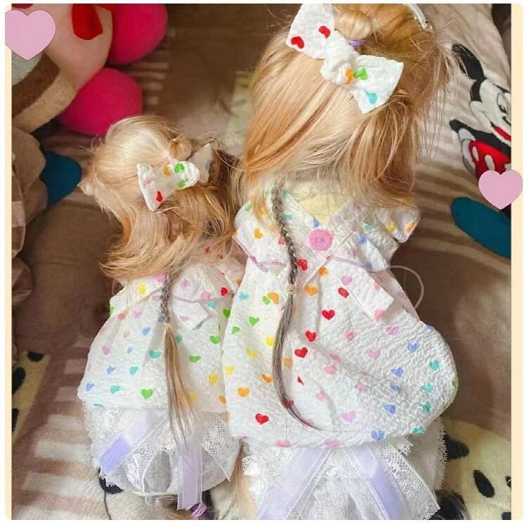 20%OFFクーポン対象 犬服 ワンピース taniwina レインボーハート