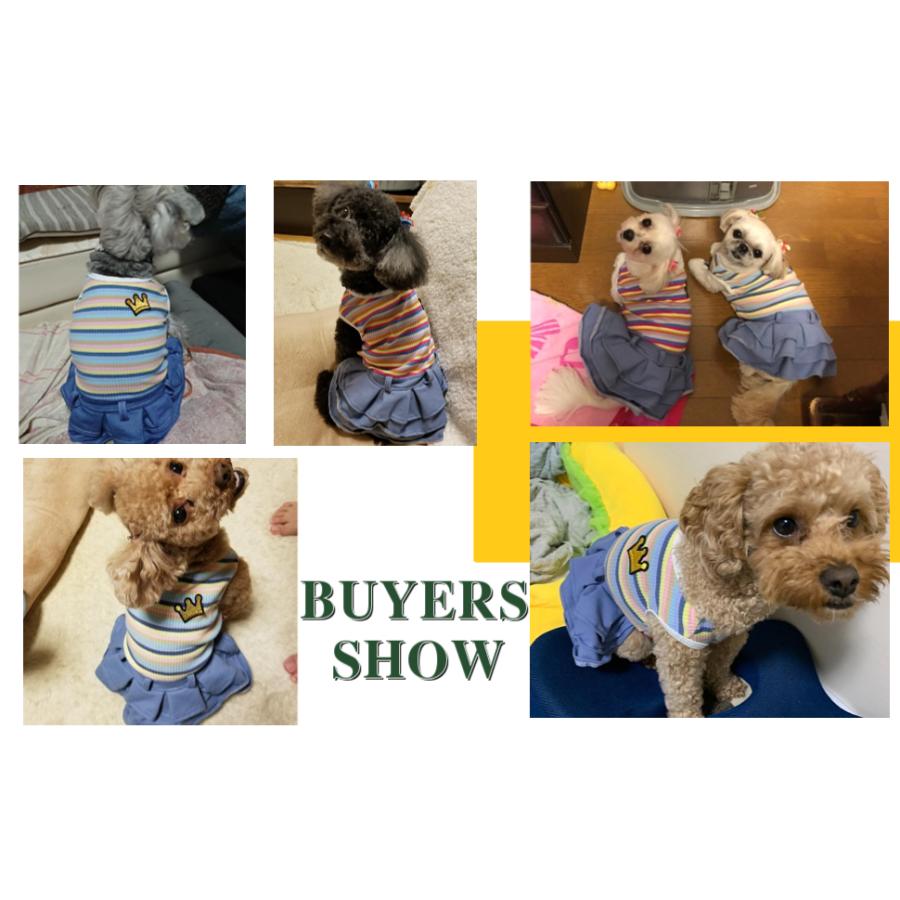 犬服 犬 服 ワンピース マルチボーダー 犬の服 ドッグウェア 小型犬