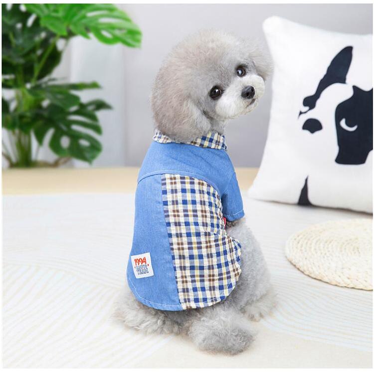 犬服 犬 服 シャツ デニム チェック 犬の服 ドッグウェア 小型犬 中型