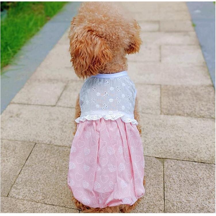 犬用 ワンピース かわいい ハート柄 犬服 犬 服 犬の服 ドッグウェア