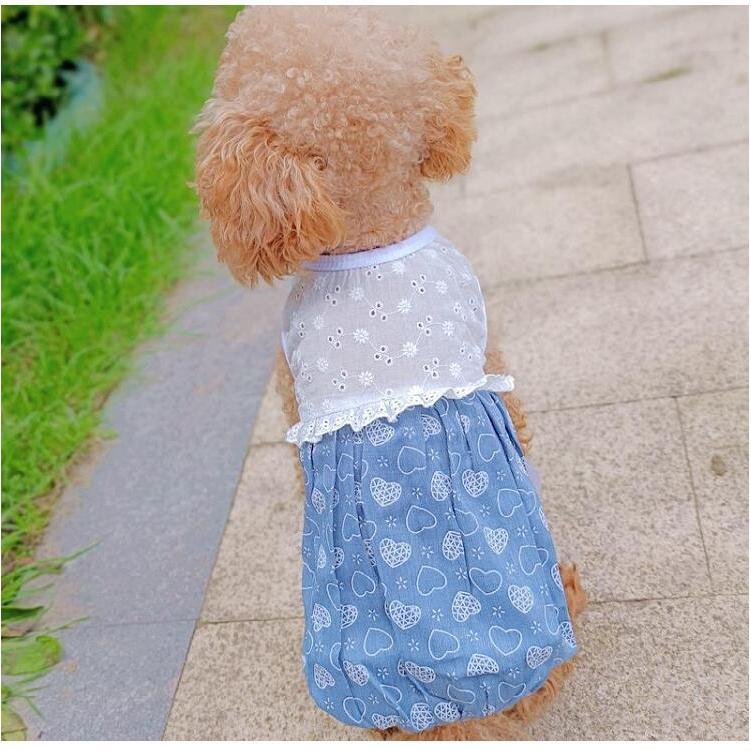 犬用 ワンピース かわいい ハート柄 犬服 犬 服 犬の服 ドッグウェア
