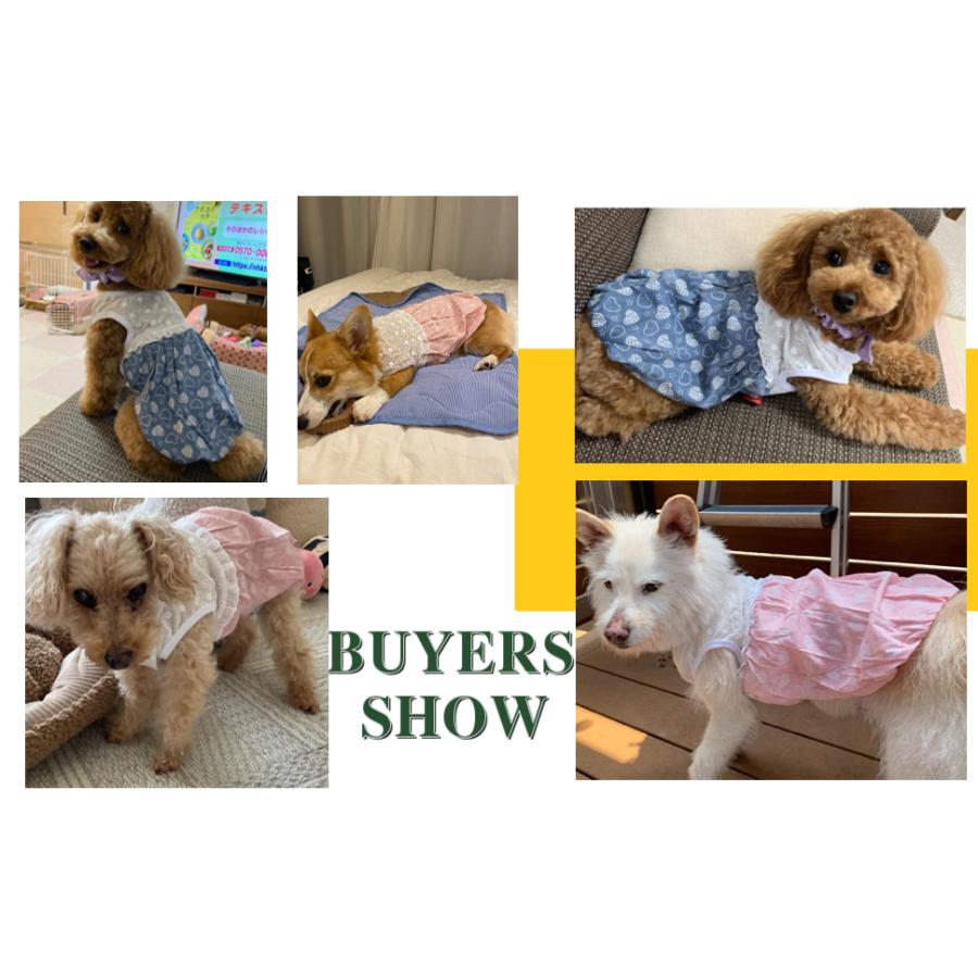 犬用 ワンピース かわいい ハート柄 犬服 犬 服 犬の服 ドッグウェア