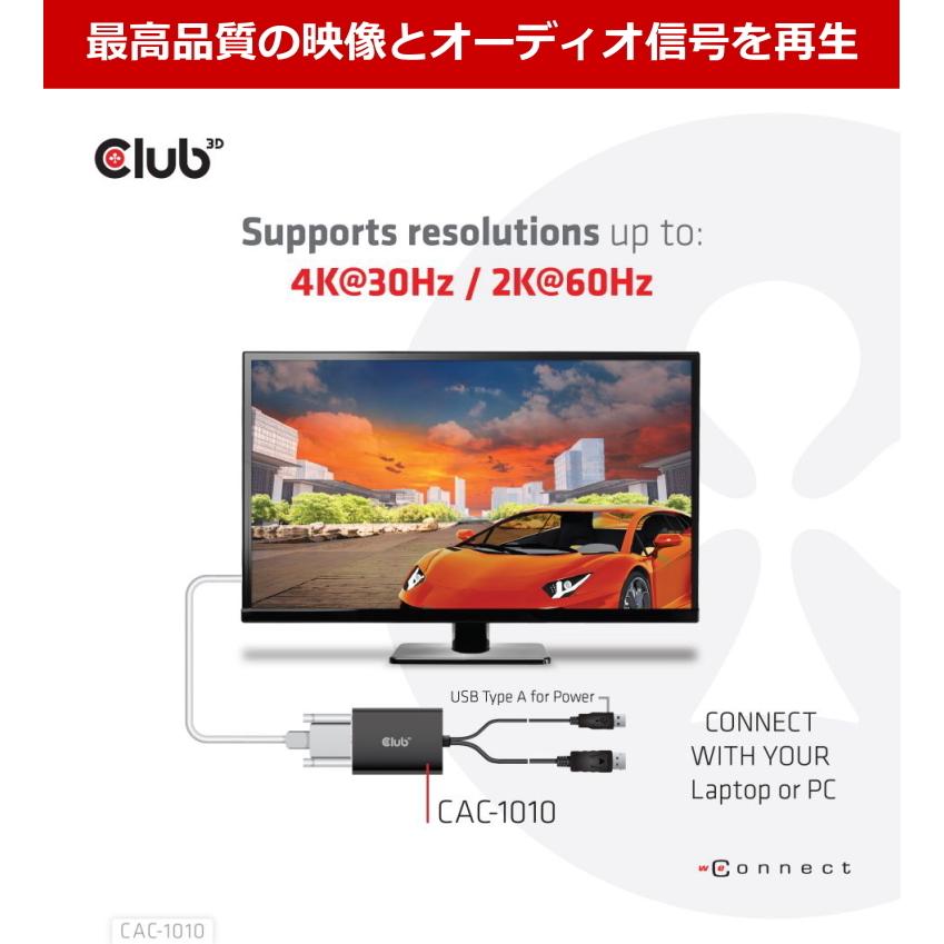 国内正規品 Club3D DisplayPort to DVI-D DUAL LINK Active Adapter