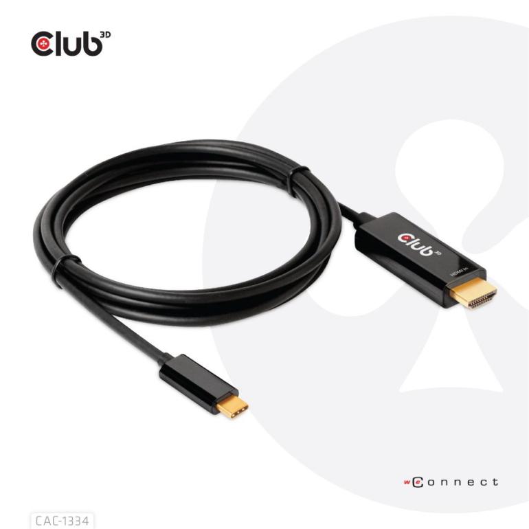 国内正規品 Club 3D HDMI Male オス to USB Type C Male オス アクティブ ケーブル 4K@60Hz 1.8m (CAC-1334)｜bear-house2｜05