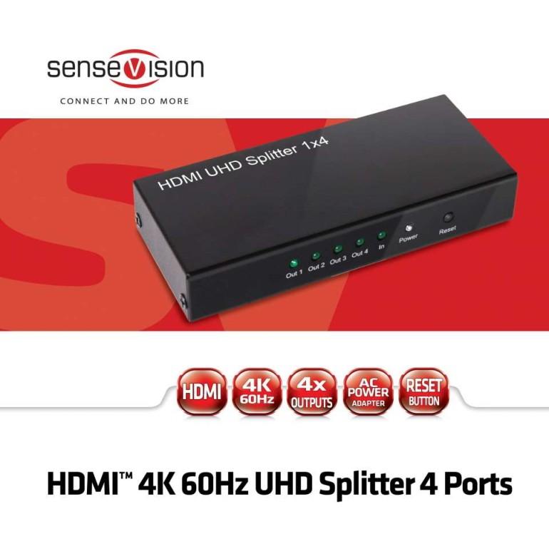 国内正規品 Club3D SenseVision HDMI 2.0 4K 60Hz UHD 1入力4出力 分配器 スプリッター Splitter (CSV-1380)