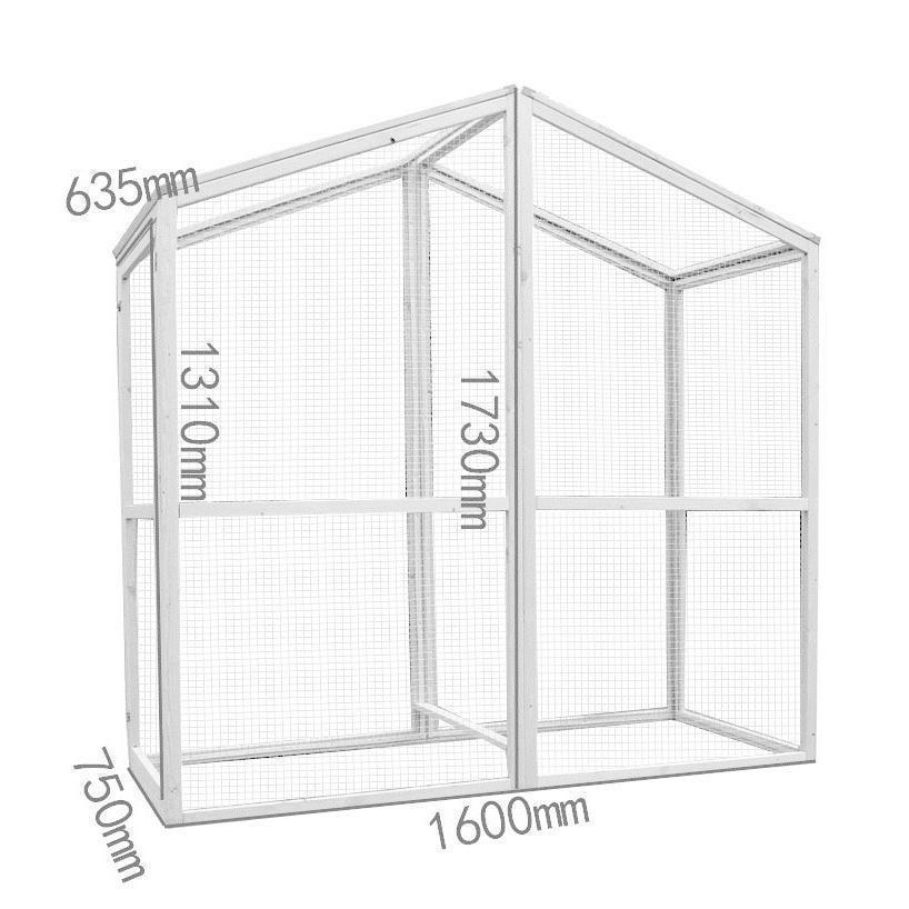 高評価続出！ 透明なドア 別荘 大型インコ用　バード 鳥籠 飼育ケージ 小動物 ペット 松の木 鳥 鶏 鴨 うさぎ 室外 転倒防止 組立式 防腐材 【XUR1252200624】(43794円)