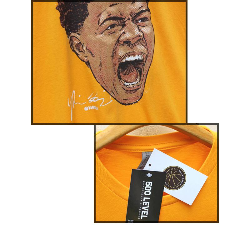 500 Level 500レベル プリントTシャツ クリスポール 八村塁 ヘザーグレー イエロー ウォリアーズ スパーズ レイカーズ バスケ ...