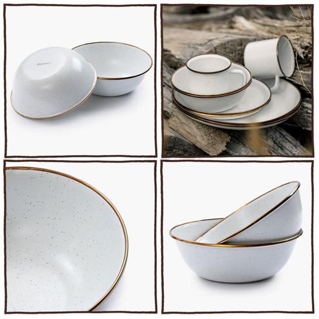 BAREBONES ベアボーンズ エナメルボウル 2個セット  エッグシェル Enamel Bowl Set Egg Shell キャンプ アウトドア 椀 ホーロー ホウロウ | BAREBONES | 02