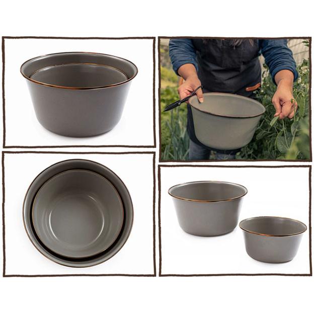 BAREBONES ベアボーンズ エナメルミキシングボウル 2サイズセット Enamel Mixing Bowl Set of 2 キャンプ アウトドア 椀 ホーロー ホウロウ pointup | BAREBONES | 01