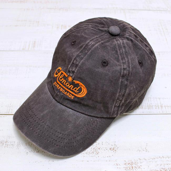 アーモンドサーフ サンウェーブ 6パネルキャップ Sunwave 6-Panel Cap ロゴ 刺繍トラッカー ロー 浅め コットン ツイル ピグメント Almond Surfboards Designs | ALMOND（ファッション）
