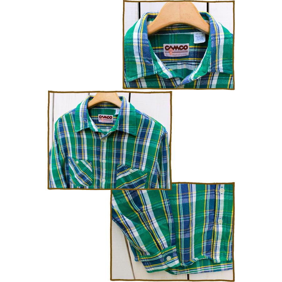 CAMCO カムコ ネルシャツ グリーン ブルー 22-c ヘビーウエイト Heavy Weight L/S Flannel Shirts 2022 チェック｜beardstore｜02