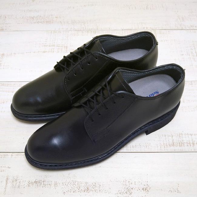 Capps Shoe Company キャップス オフィサーシューズ ブラックレザー Officer Shoes Black Leather グッドイヤーウェルト製法 革靴 オックスフォード 米国製 米軍 | 