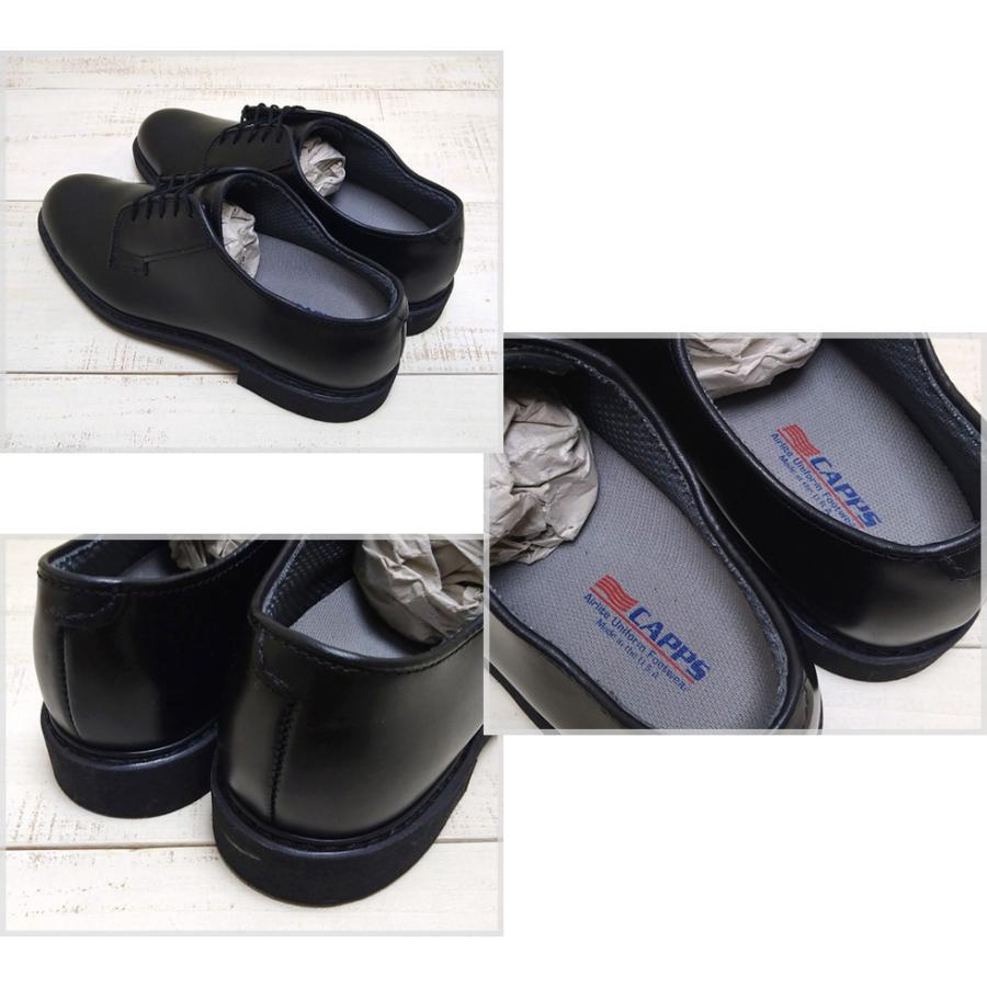 Capps Shoe Company キャップス オフィサーシューズ ブラックレザー Officer Shoes Black Leather グッドイヤーウェルト製法 革靴 オックスフォード 米国製 米軍 |  | 02