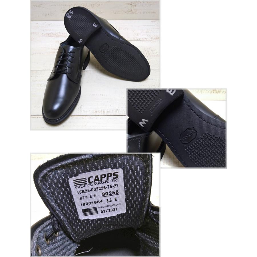 Capps Shoe Company キャップス オフィサーシューズ ブラックレザー Officer Shoes Black Leather グッドイヤーウェルト製法 革靴 オックスフォード 米国製 米軍 |  | 03