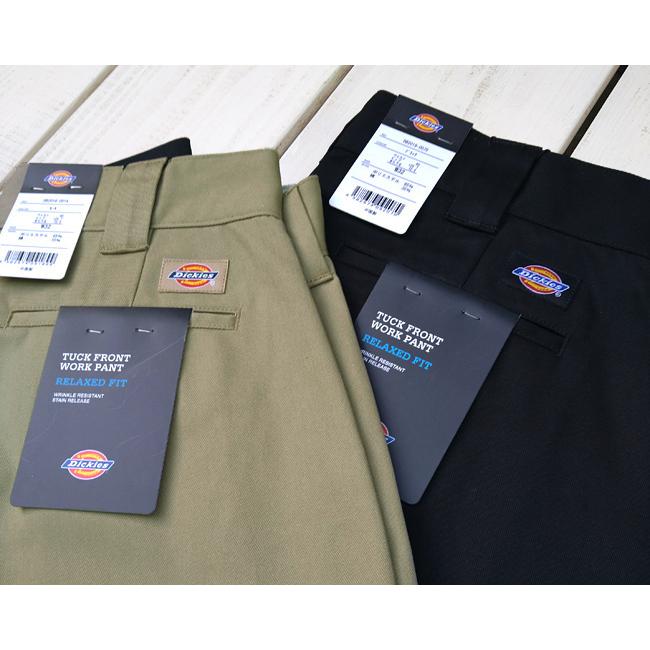 Dickies ディッキーズ 2タックワークパンツ リラックスフィット Tack Front Work Pants チノ ワイド テーパード ポリエステル コットン ツイル | Dickies | 04