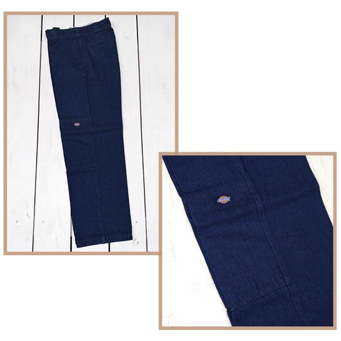 Dickies ディッキーズ ダブルニーワークパンツ ブルー デニム ルーズフィット Double Knee Work Pants Blue ストレート マルチポケット ウォッシュド コットン | Dickies | 03