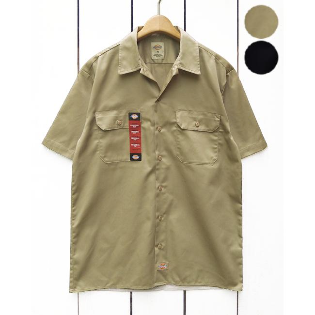 Dickies ディッキーズ 半袖ワークシャツ 1574 S/S Work Shirts オリジナル フィット 大きめ 薄手 ポリエステル コットン ツイル 定番 | Dickies