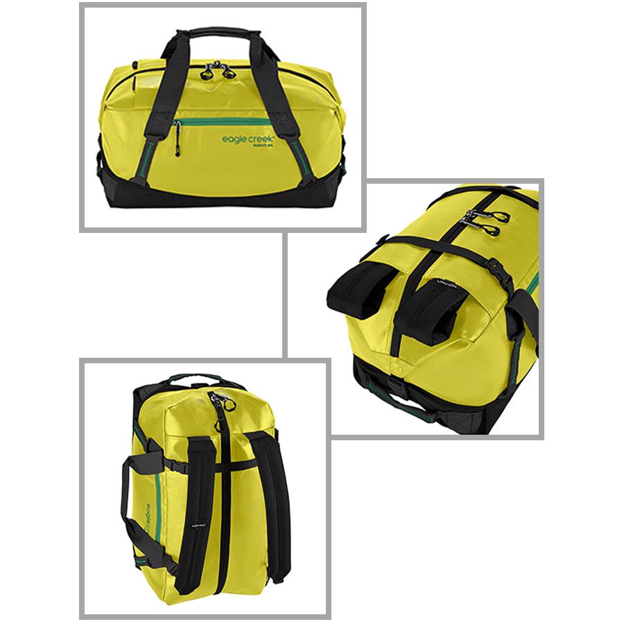 Eagle Creek イーグルクリーク マイグレートダッフル ブラック エレクトリックイエロー My Great Duffle 40L ボストン 防水 軽量 バックパック ２ウェイ | EagleCreek | 05