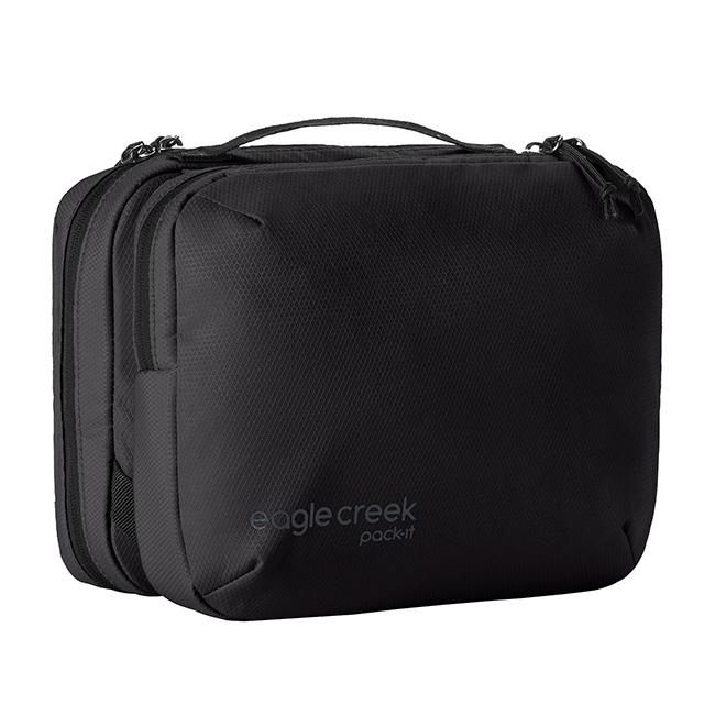 Eagle Creek イーグルクリーク パックイット ハンギングトイレタリーキット ブラック ジップポーチ Pack It Hanging Toiletry Kit Black 洗面用具 化粧品 フック | EagleCreek