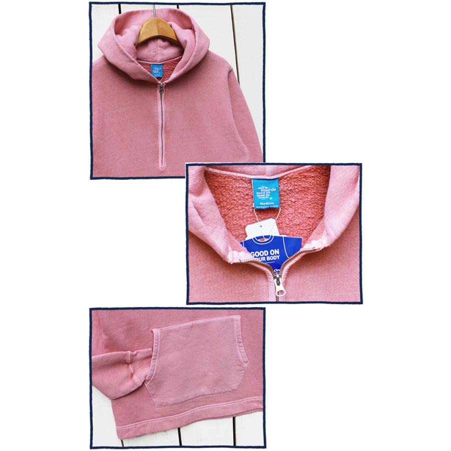 GOOD ON ハーフジップフードSweat. サイズL GOOD ON（グッドオン） ハーフジッププルパーカー Rough 1/2 Zip