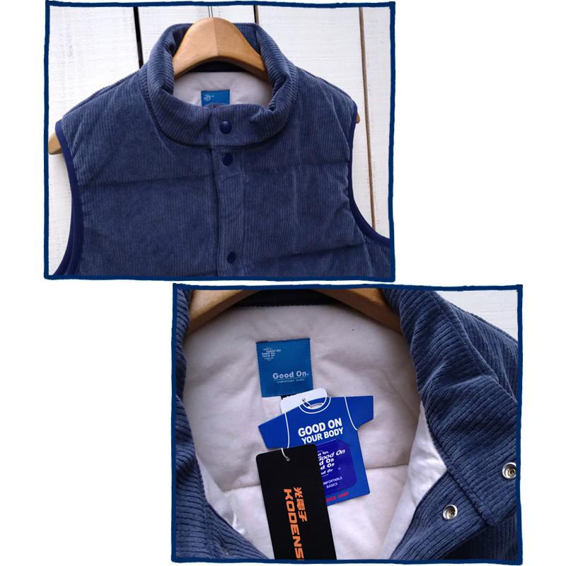 GOOD ON（グッドオン） ニットコーデュロイポカポカベスト ピグメント