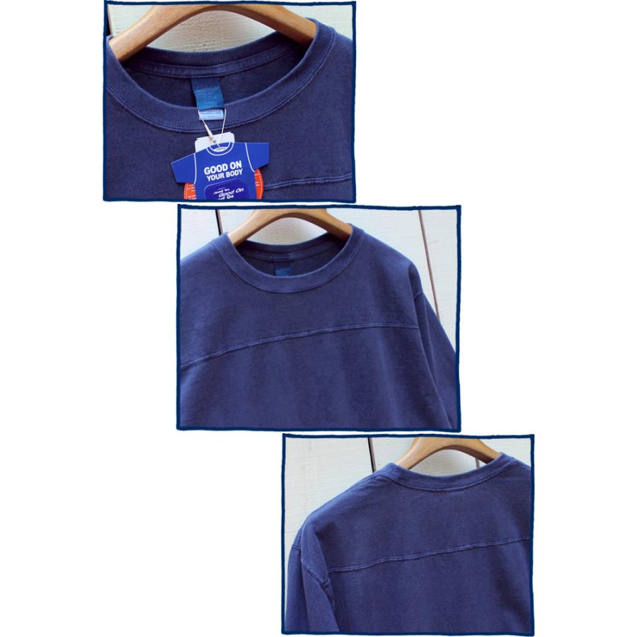 GOOD ON（グッドオン） 80s フットボールTシャツ ピグメント 製品染め