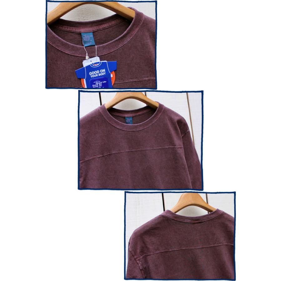 GOOD ON（グッドオン） 80s フットボールTシャツ ピグメント 製品染め