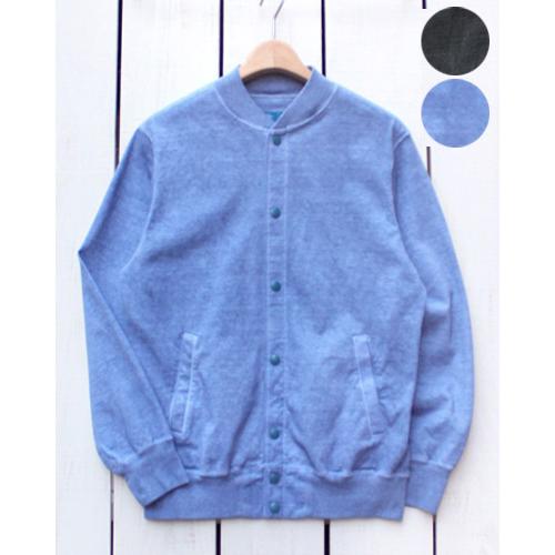 Good On グッドオン スタジャン ヘビージャージスタジアムジャケット ブラック 黒 あじさい 製品染め Heavy Jersey Stadium Jacket Black Ajisai Pigment Dye | GOOD ON