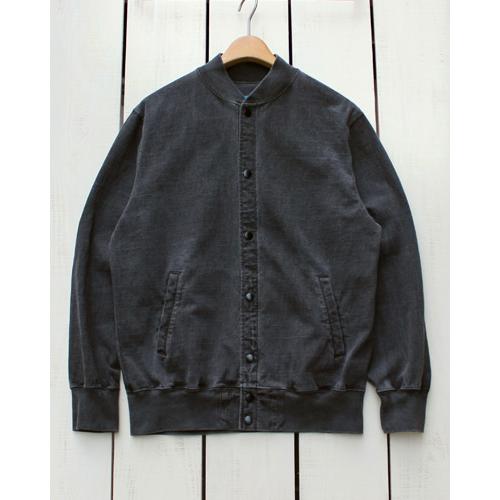 Good On グッドオン スタジャン ヘビージャージスタジアムジャケット ブラック 黒 あじさい 製品染め Heavy Jersey Stadium Jacket Black Ajisai Pigment Dye | GOOD ON | 01