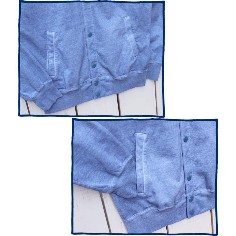 Good On グッドオン スタジャン ヘビージャージスタジアムジャケット ブラック 黒 あじさい 製品染め Heavy Jersey Stadium Jacket Black Ajisai Pigment Dye | GOOD ON | 06