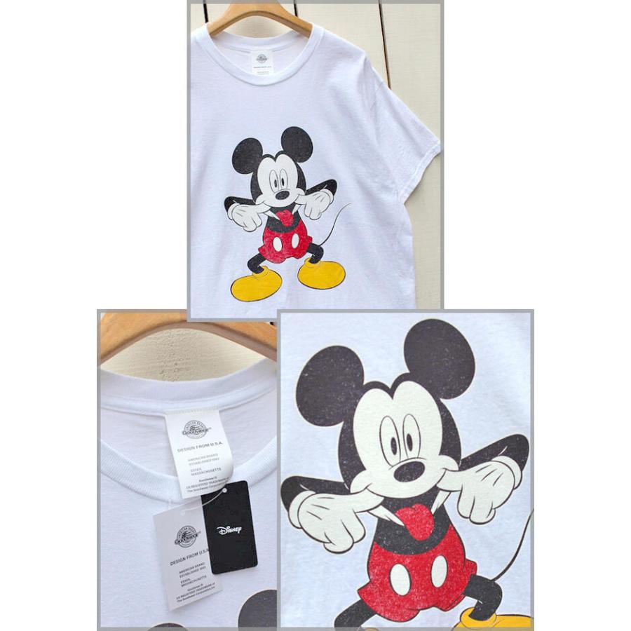 Goodwear Disney グッドウェア  ディズニー ミッキープリントTシャツ ホワイト 白 コラボ Mickey Print Tee 2-Pattern クリアランス | Goodwear | 04