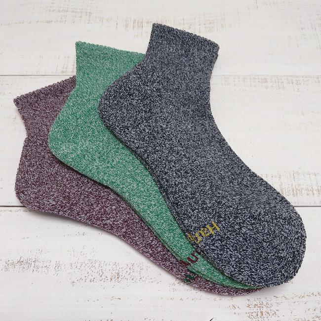 Hanes ヘインズ 3足組 クウォーターソックス ミックス モノトーン カラー3P Quarter Socks ハーフパイル 靴下 くるぶし丈 アンダーウェア 定番 | Hanes | 02