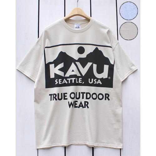 KAVU（カブー） ビッグロゴTシャツ スポーツグレー サンド 半袖 Big 