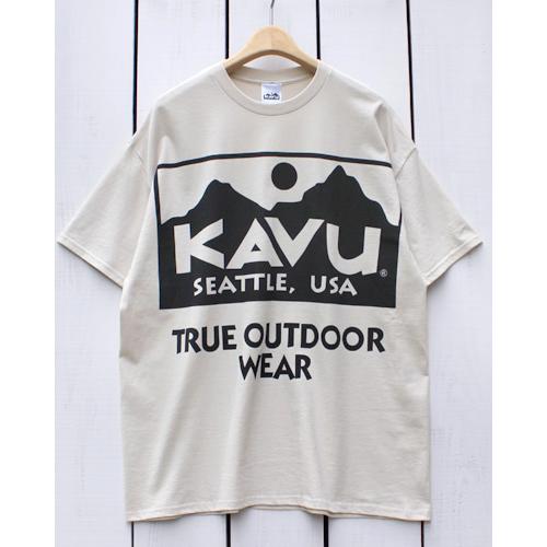 KAVU（カブー） ビッグロゴTシャツ スポーツグレー サンド 半袖 Big
