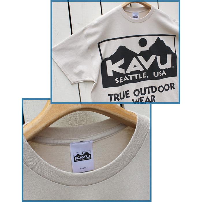KAVU（カブー） ビッグロゴTシャツ スポーツグレー サンド 半袖 Big 