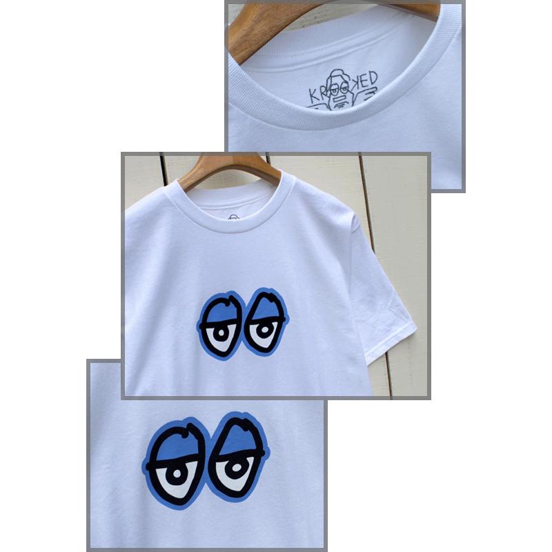 KROOKED（クルキッド） プリントTシャツ Eyes Lg ホワイト 白 SS Print 