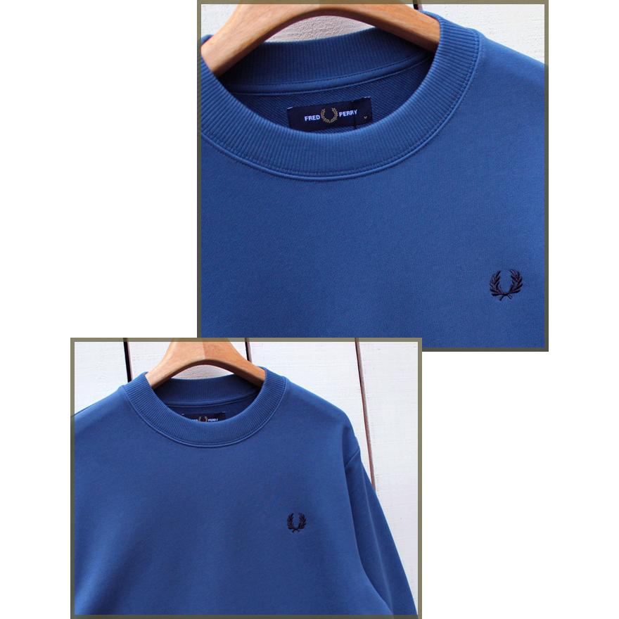 Fred Perry フレッドペリー クルーネックスウェットシャツ Crew Neck Sweatshirtトレーナー 裏毛 袖口ライン クーポン対象外 pointup | FRED PERRY | 09