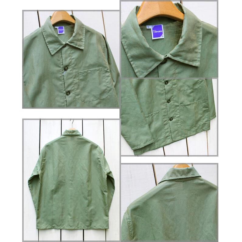 Massaua マッサワ カバーオール ソルビアティ ワークジャケット グリーン Solbiati Fabrizio Coverall Green イタリア製 リネン コットン｜beardstore｜02