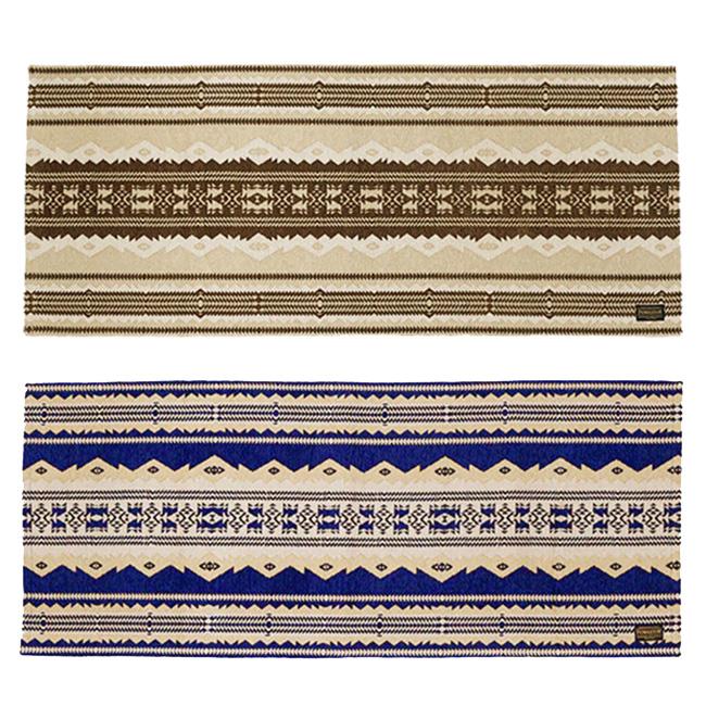 Pendleton ペンドルトン キッチンミドルマット ネイビー ベージュ Kitchen Middle Mat Cascadia ネイティブ 総柄 インテリア ラグ 滑り止め付 玄関 リビング | PENDLETON