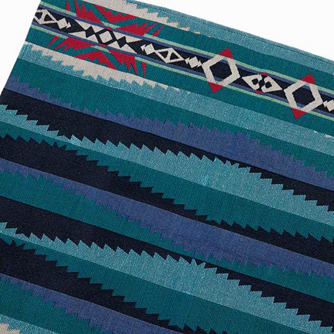 Pendleton ペンドルトン スクエアジャガードラグマット ブルーグリーン Square Jacquard Rug Mat Lahaina Wave ネイティブ インテリア ラグ 滑り止め付 リビング | PENDLETON | 01